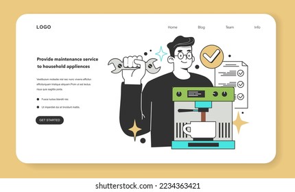 Provide maintenance service to household appliences for energy efficiency at home. Electricity consumption expenses. Inflation or economic recession effect. Flat vector illustration