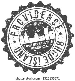 Providence Rhode Island. City Skyline. Silhouette City. Design Vector. Famous Monuments.