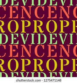 Providence, USA seamless pattern, typographic city background, texture.