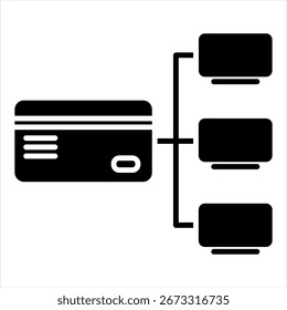 Ilustración vectorial de icono de glifo del proveedor