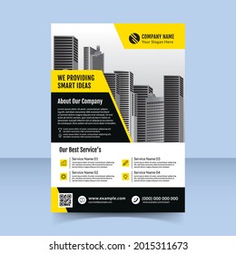 provider smart idea for business strategy professional flyer template design