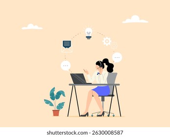 Providing customer service or listening to customer suggestions and problems