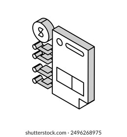 providing information on cash flow isometric icon vector. providing information on cash flow sign. isolated symbol illustration