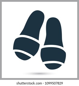 Providing slippers in the hotel simple icon