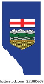 Province of Canada with flag - Alberta