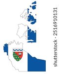 Province of Canada with flag - Northwest Territories