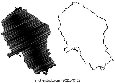 Province of Cordoba (Kingdom of Spain, Autonomous community of Andalusia) map vector illustration, scribble sketch Cordova map