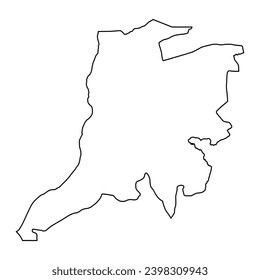 Province of Equateur map, administrative division of Democratic Republic of the Congo. Vector illustration.