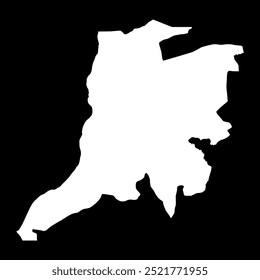 Mapa de la provincia de Equateur, división administrativa de la República Democrática del Congo. Ilustración vectorial.