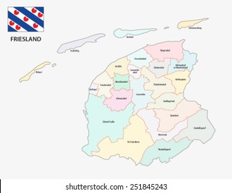 province friesland administrative map