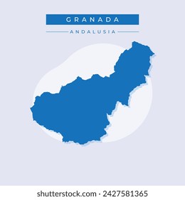 Province of Granada (Kingdom of Spain, Autonomous community of Andalusia) map vector illustration, scribble sketch Granada map