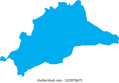 province of malaga map in andalucia spain huelva in spain