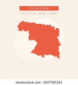 Province of Zamora (Kingdom of Spain, Autonomous Community Castile and Leon) map vector illustration, scribble sketch Zamora map
