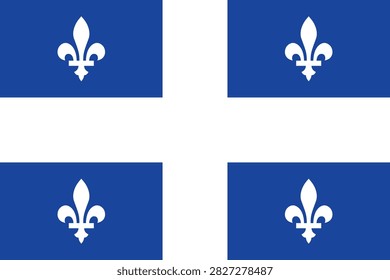 Provincial vector flag of Quebec