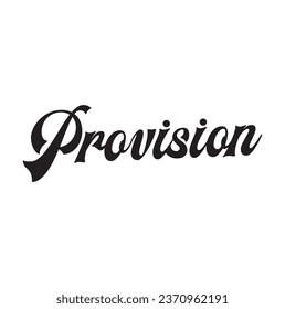 provision text on white background.