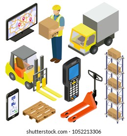 provision of warehouse services, logistics, delivery. isometry