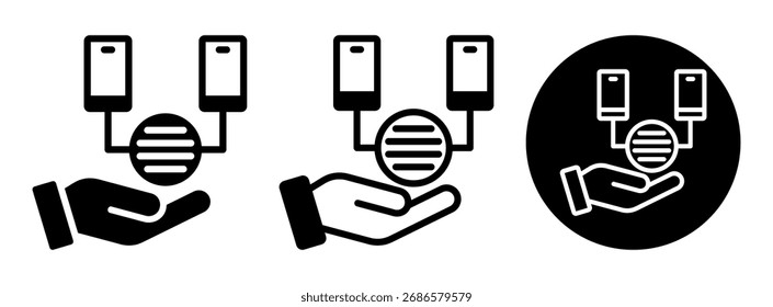 Glifo de coleção de ícones de provisionamento e ilustração de vetor misto