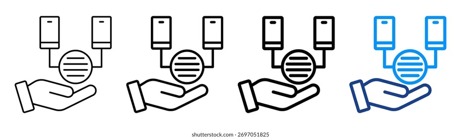 Provisioning Icon Different Outline Collection Set