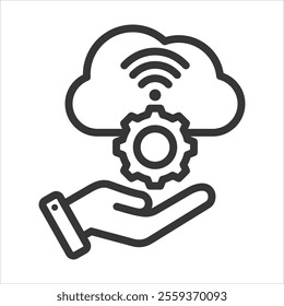 Provisioning Outline Icon Vector Illustration