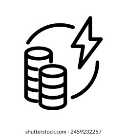 provitable electricity outline icon pixel perfect vector design good for website and mobile app