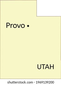 Provo City Location On Utah State Map