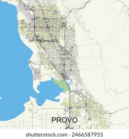 Provo, Utah, United States map poster art