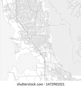 Provo, Utah, USA, bright outlined vector map with bigger and minor roads and steets created for infographic backgrounds.