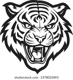 Prowling Majesty Seal Nocturnal Tiger Face Logo