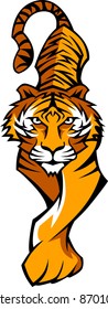 Prowling Tiger Body Vector Mascot Graphic Image