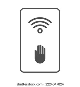 Proximity card. Electronic pass symbol. Vector icon.