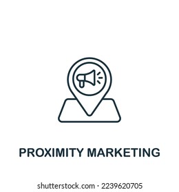 Proximity Marketing icon. Monochrome simple Marketing Strategy icon for templates, web design and infographics