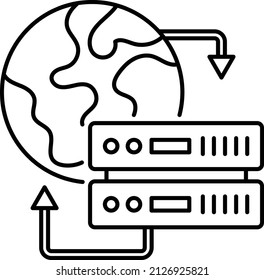 Proxy or anonymous VPN Vector Icon Design, Cloud computing Symbol, Client server model Sign, Web Hosting and Edge device stock illustration, Content Delivery Network Concept,