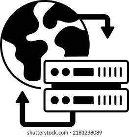 Proxy or anonymous VPN Vector Icon Design, Cloud Processing Symbol, Computing Services Sign, Web Services and Data Center stock illustration, Content Delivery Network Concept