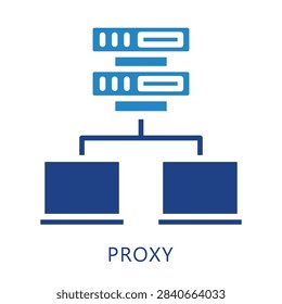 Proxy Dual Tone Icon Mini Illustration, Use For Modern Concept, Print, Ui, Ux Kit, Web And App Development. Vector Related To Internet, Cyber Security.