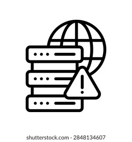 Proxy Error Icon Outline Vector Illustration