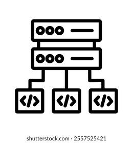 proxy icon line vector illustration on white background.