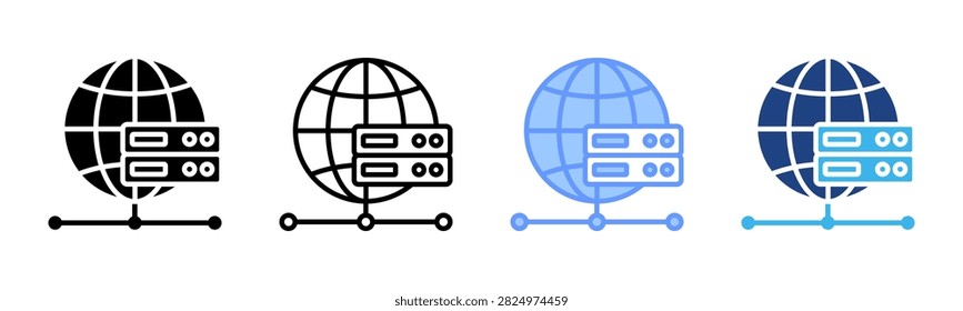Proxy icon set multiple style collection