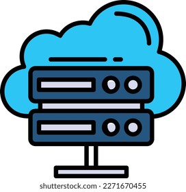 proxy Node server concept, Global Cloud Services Provider stock illustration, Colocation Cluster hosting Vector Icon Design, Cloud computing and Internet hosting services Symbol