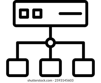 Proxy Server Glyph Icon Design For Personal nad Commercial Use