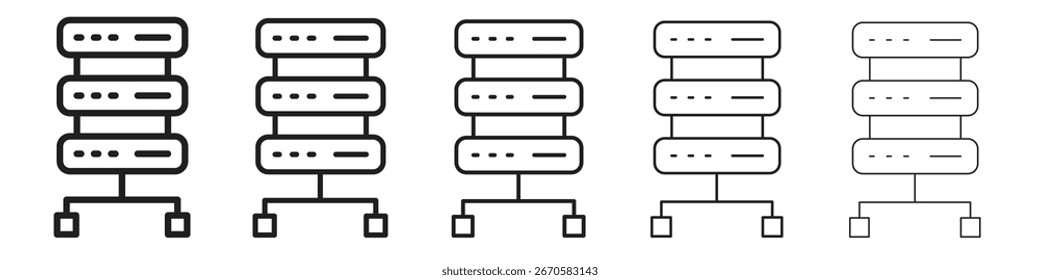 Design de ícone de servidor proxy, logotipo, aplicativo, interface do usuário. Ilustração vetorial, EPS