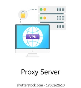 A Proxy Server Icon, Editable Design Style