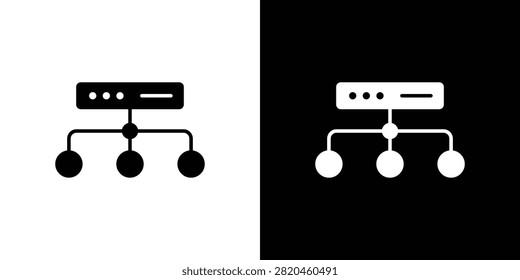 Proxy server icon simple elements collection