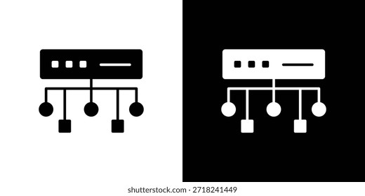 Proxy server icons. Glyph Symbol. Isolated Vector Illustration pack