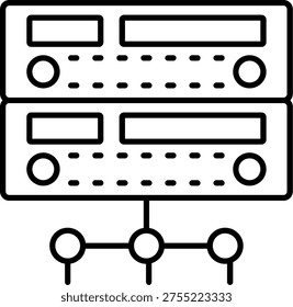 Proxy Server Illustration vector Icon Design