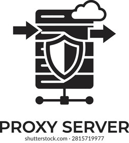 Proxy Server Security vector Icon