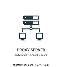 Proxy server vector icon on white background. Flat vector proxy server icon symbol sign from modern internet security and networking collection for mobile concept and web apps design.