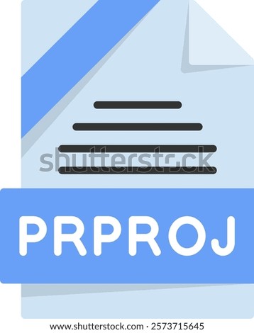 PRPROJ Flat Style Icon Design