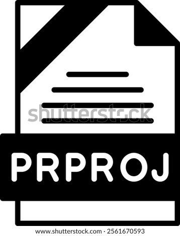 PRPROJ Solid Style Icon Design