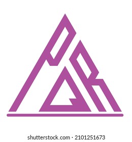 Dreieckige DRK-Buchstaben Zeichen Logos Vektorgrafik