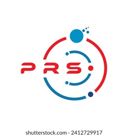 Diseño del logotipo de la tecnología de letras PRS sobre fondo blanco. El concepto del logotipo de IT es una letra creativa del PRS. diseño de letras PRS